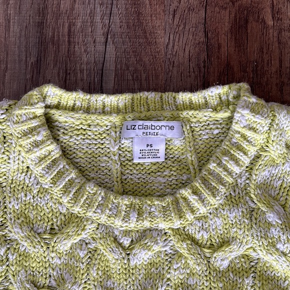 Ombre Liz Claiborne PS Petite Small Cable Sweater - Picture 3 of 6
